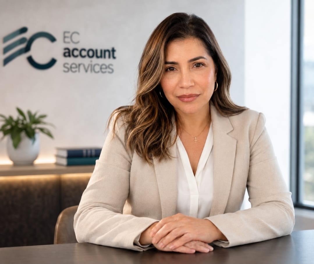 Evelyn Carvajal at the EC Account Services office